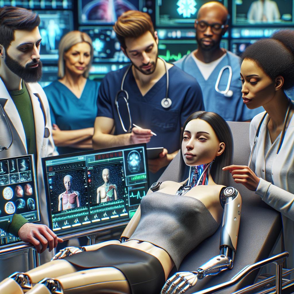 How do AI avatars assist in simulating patient interactions for healthcare professionals during training?